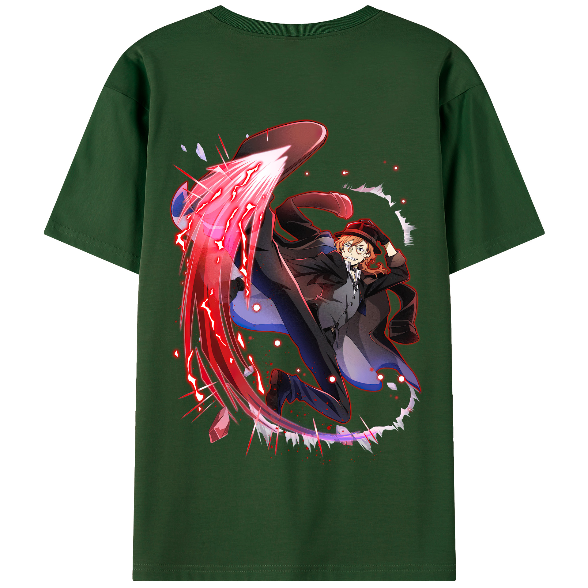 （画像用） 文豪ストレイドッグス Bungo Stray Dogs 綿100％半袖Tシャツ（背面プリント）